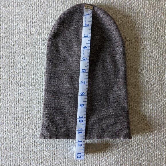 NWOT Los Angeles Apparel Classic Cuff Beanie Brown Heather - Picture 3 of 4